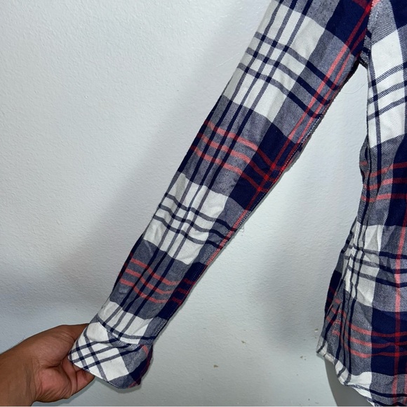 Rails plaid button down red and navy blue flannel - Picture 2 of 5